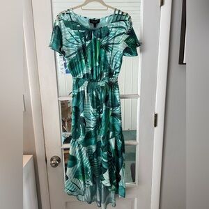 Laundry By Shelli Segal Green Leaf High Low Dress